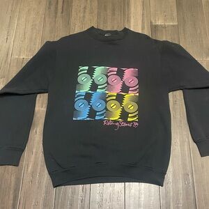 Vintage 1989 Rolling Stones Steel Wheels Tour Sweatshirt Budweiser Brockum XL